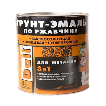Dali грунт-эмаль по ржавчине RAL 9010(9003) белая 2,0 л Рогнеда