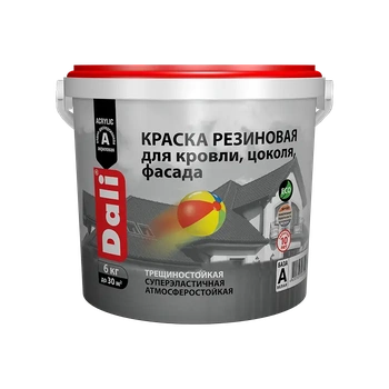 Dali краска в/д резиновая серая 6 кг Рогнеда