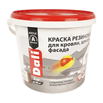 Dali краска в/д резиновая коричневая 6 кг Рогнеда