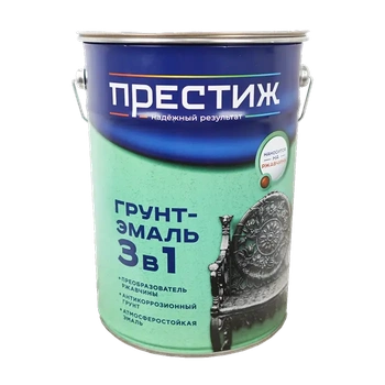 Грунт-эмаль по ржавчине 3 в 1 Престиж серая 5 кг
