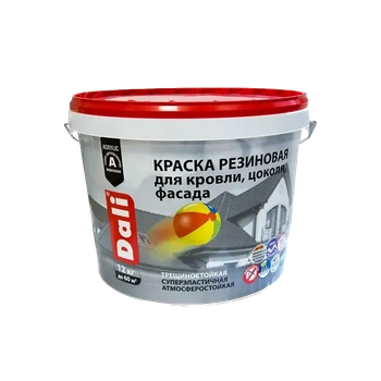 Dali краска в/д резиновая коричневая 12 кг Рогнеда