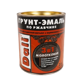 Dali грунт-эмаль 3 в 1 молотковая медная 2,0 л Рогнеда