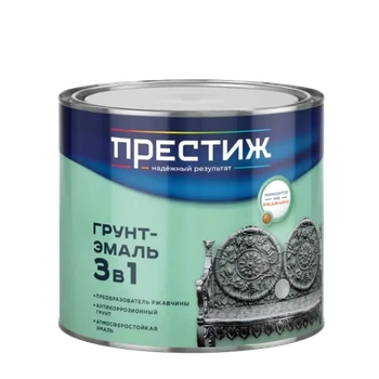 Грунт-эмаль по ржавчине 3 в 1 Престиж серая 1,9 кг