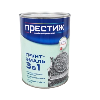 Грунт-эмаль по ржавчине 3 в 1 Престиж желтая 0,9 кг