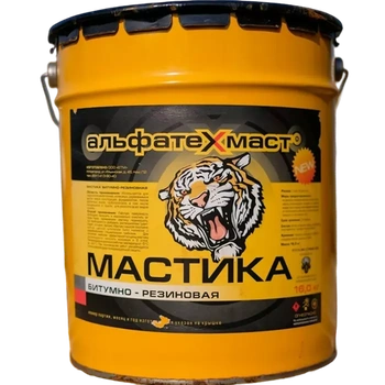 Мастика битумно-резиновая 16 кг АльфаТехМаст 33шт/палл
