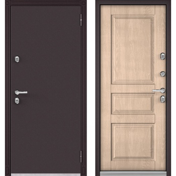 Дверь Бульдорс Termo 100 Букле шоколад, Дуб крем