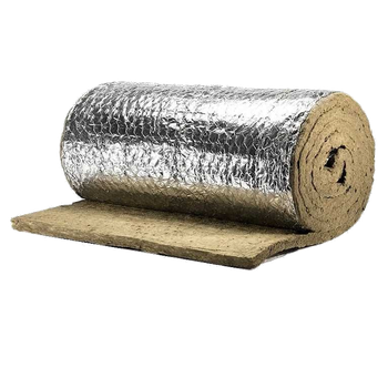 Минераловатный прошив мат армирован сеткой с алюм фольгой Wired 80A/1 Paroc 1200*6000*30мм 80кг/м3