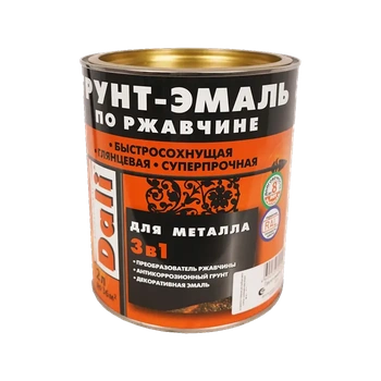 Dali грунт-эмаль по ржавчине RAL 9005 черная 2,0 л Рогнеда
