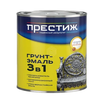 Грунт-эмаль по ржавчине 3 в 1 Престиж желтая 1,9 кг