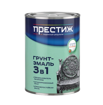 Грунт-эмаль по ржавчине 3 в 1 Престиж зеленая 0,9 кг