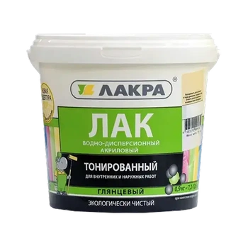 Лак в/д тонированный Лакра Махагон 0,9 кг